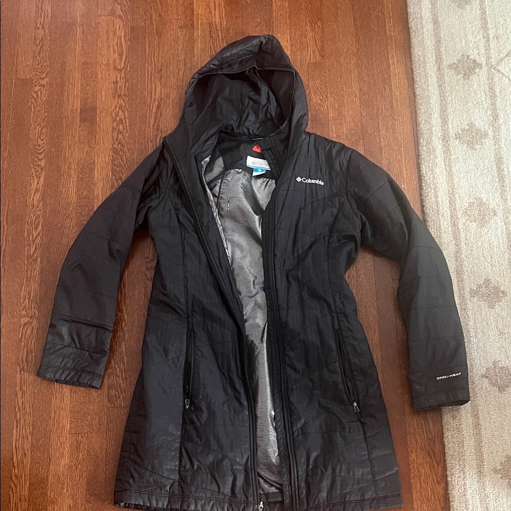 Columbia Women's Black Long Hooded Jacket